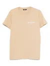 Balmain Logo-detail Cotton T-shirt In Neutral