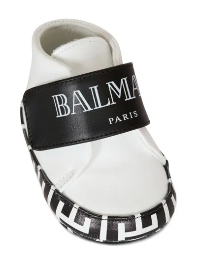 Balmain Babies' Logo-detail Pre-walkers In White