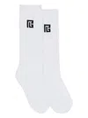 Balmain Logo-detail Socks In White