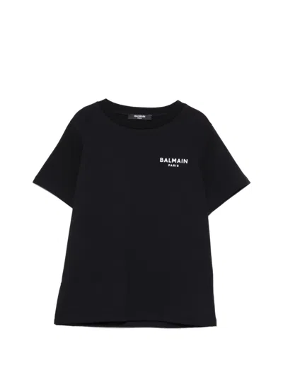 Balmain Kids' Logo-detail T-shirt In Black