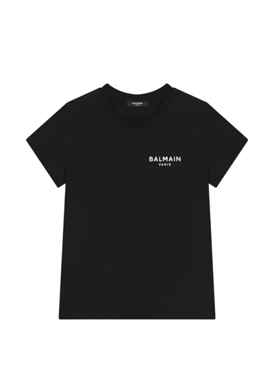 Balmain Kids' Logo-detail T-shirt In Black