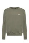 Balmain Logo Detailed Crewneck Sweatshirt In Green