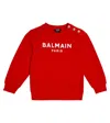Balmain Sweatshirt Aus Baumwolle In Red