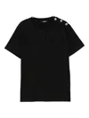 Balmain Logo-embellished Cotton T-shirt In Black