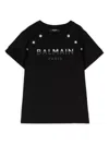 Balmain Logo-embellished Cotton T-shirt In Black