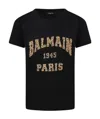 Balmain Logo-embellished Cotton T-shirt In Black