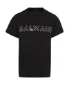 Balmain Logo-embellished Cotton T-shirt In Black