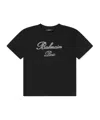 Balmain Kids Paris Logo T-shirt In Black