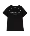 Balmain Logo-embellished Cotton T-shirt In Black