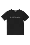 Balmain Crystal-embellished Logo T-shirt In Black