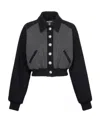 Balmain Crystal Decorated Casual Jacket In Black