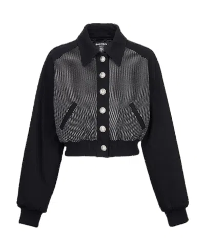 BALMAIN BALMAIN EMBELLISHED CROPPED JACKET