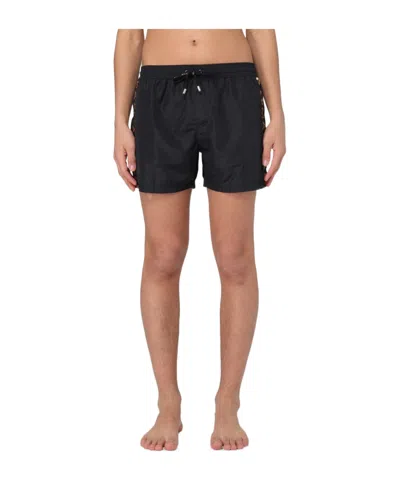 Balmain Logo-embellished Swim Shorts In Black