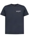 Balmain Short Sleeves Round Neck Straight Hem In Blue