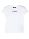 Balmain Logo Embellished T-shirt In White