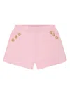 BALMAIN LOGO-EMBOSSED BUTTONS SHORTS