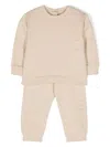 Balmain Logo-embossed Cotton Tracksuit In Neutrals
