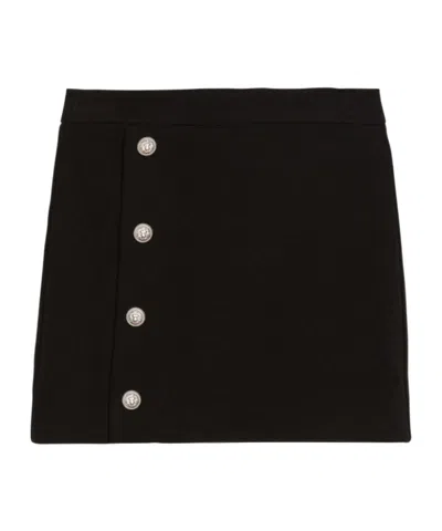 BALMAIN BALMAIN KIDS LOGO-EMBOSSED HIGH-WAIST SKIRT
