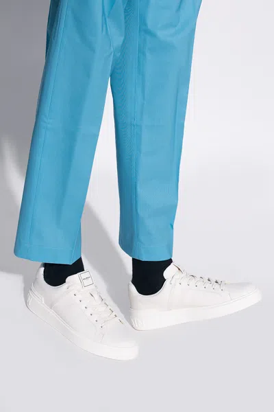 Balmain Logo-embossed Sneakers In White