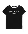 Balmain Logo-embossed T-shirt In Black