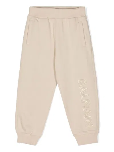 Balmain Logo-embossed Track Pants In 中性色
