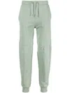 Balmain Embossed Logo Track Pants In Green