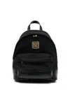 Balmain Logo-embroidered Backpack In Black