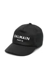 Balmain Logo-embroidered Baseball Cap In Black