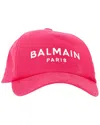 Pre-owned Balmain Logo-embroidered Baseball Cap (authentic Pre-loved) In Pink