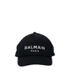 Balmain Logo-embroidered Baseball Cap In Black