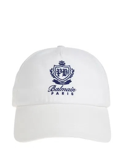 BALMAIN LOGO-EMBROIDERED BASEBALL CAP