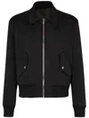 Balmain Logo-embroidered Bomber Jacket In Black