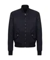 Balmain Lightweight Bomber Jacket With Embroidery In Black
