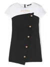 Balmain Logo Embroidered Dress In Black