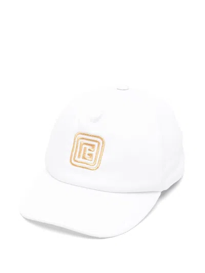 Balmain Kids' Logo-embroidered Cap In White
