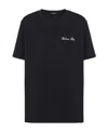 Balmain Black Cotton T-shirt In Black