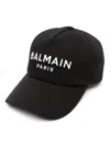 Balmain Logo Embroidered Baseball Cap In Black