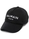 Balmain Logo Embroidered Baseball Cap In Black