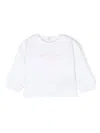 Balmain Logo-embroidered Cotton Sweatshirt In White