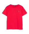 Balmain Logo-embroidered Cotton T-shirt In Red