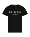 Balmain Logo-embroidered Cotton T-shirt In Black