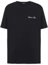Balmain Black Cotton T-shirt In Black