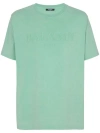 Balmain Cotton Embroidered T-shirt In Green