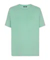 Balmain Cotton Embroidered T-shirt In Green
