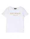 Balmain Logo-embroidered Cotton T-shirt In Weiss