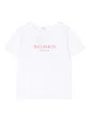 Balmain Logo-embroidered Cotton T-shirt In White