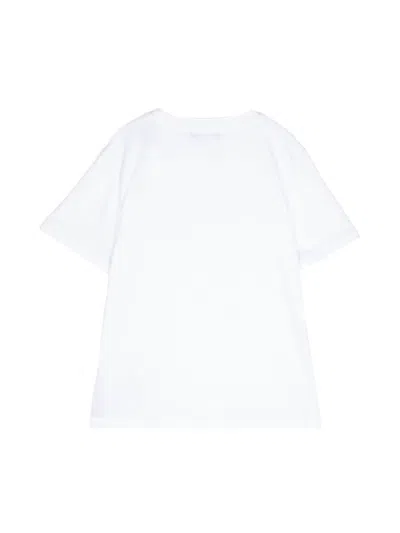 Balmain Kids' Logo-embroidered Cotton T-shirt In White