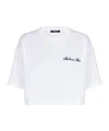 Balmain T-shirt With  Signature Embroidery In White