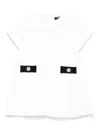 Balmain Logo-embroidered Dress Set In White