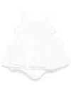 Balmain Baby Girls Sleeveless Ruffle Dress In White